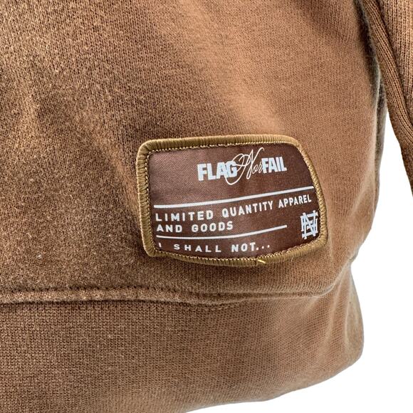 Flag Nor Fail Brown Unisex Hoodie Sweatshirt Size XS - Picture 6 of 8